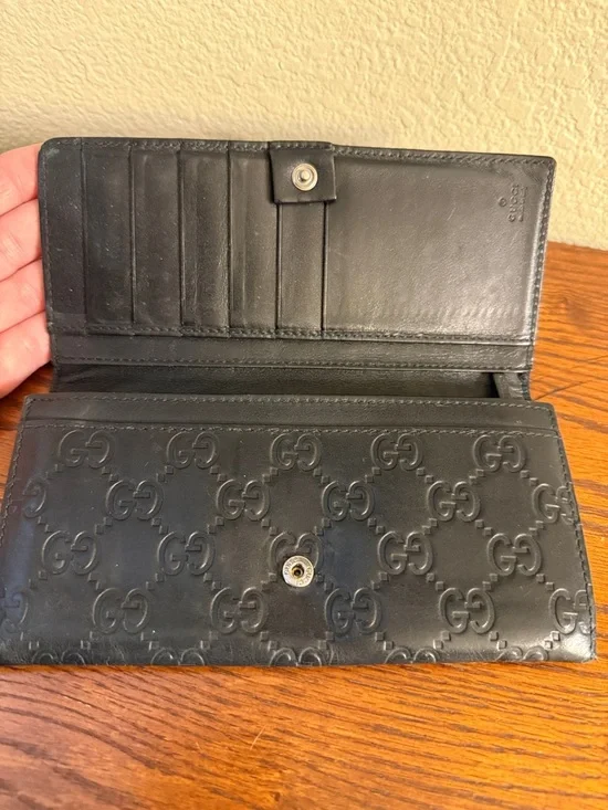 Authentic Gucci Guccissima wallet black need snap - Picture 12 of 16